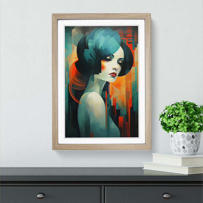 Single Picture Frame Print on Wood, Oak Framed, 64cm H x 46cm W
