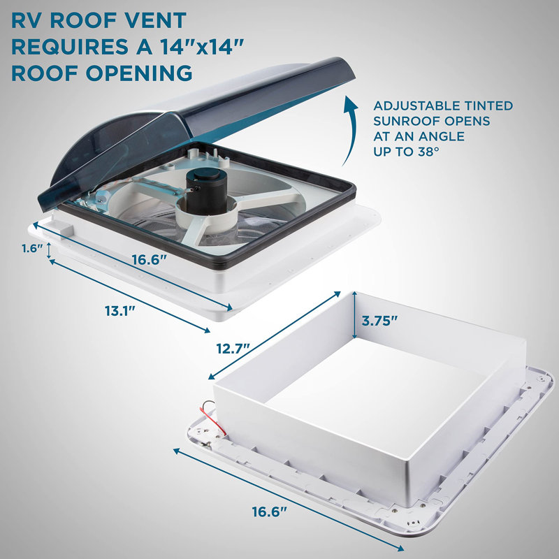 Ventilateur de voiture 3,75 po Hike Crew, Fumée claire