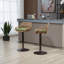Tabourets de bar pivotants de style moderne (ensemble de 2) chaises à hauteur de comptoir réglable avec repose-pieds-130174954