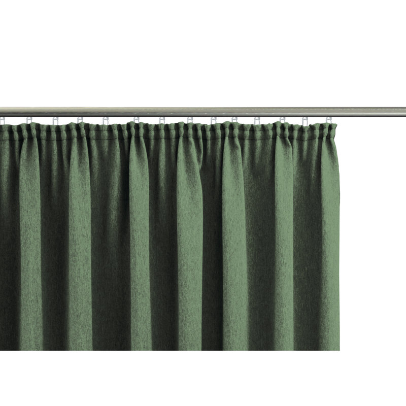 Quade Room Darkening Curtain Pair, Dark green, 180cm H x 135cm W