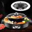 Electric Hot Pot BBQ 2 in 1 2200 W Double Separation Barbecue Grill Household Hot Pot