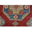 Tapis rouge / beige en laine nouée à la main de conception unique 5 pi 1 po x 7 pi 2 po Hetherington