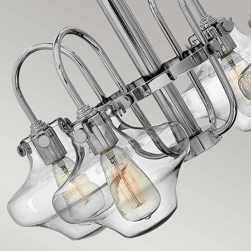Redfern 4 - Light Shaded Chandelier, Chrome