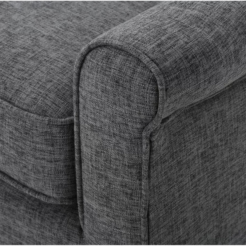 Tissu gris, assemblage requis, l 51,12 po x H 30,36 po, P 29,96 po, 100% gris