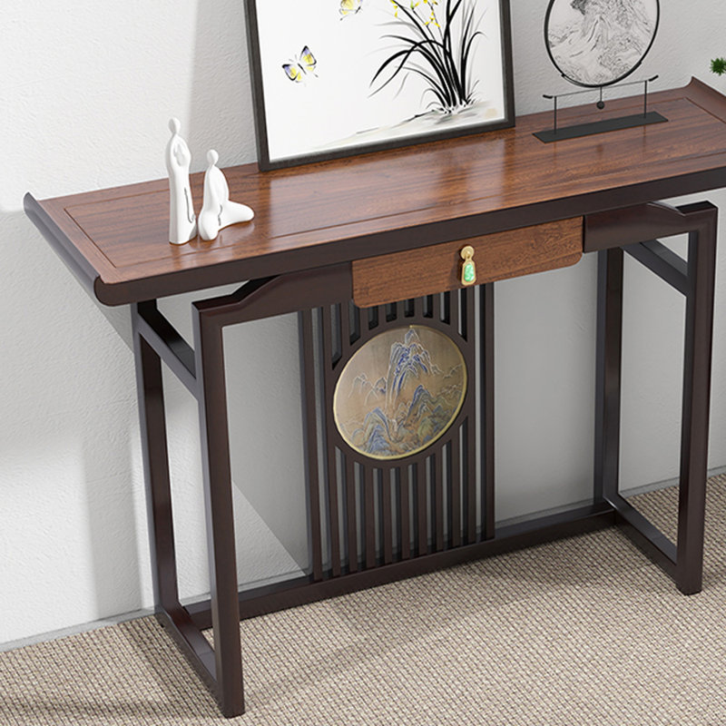 New Chinese Style Old Elmwood Hallway Console, 33.5" H x 55.1" W x 21.7" D
