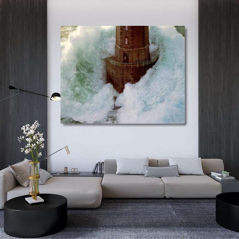 Phares dans la Tempete La Jument, 36" H x 46" W