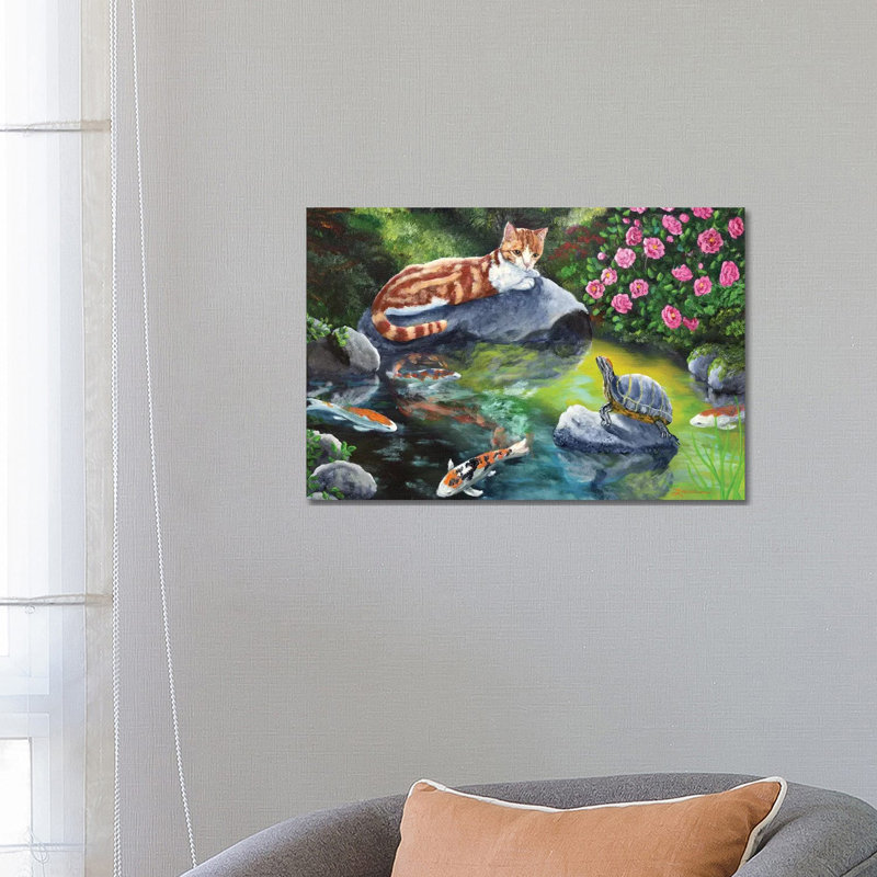 Loki Meets A Turtle by Laura Iverson - Wrapped Canvas Print, 66.04 cm H x 45.72 cm W x 1.91 cm D