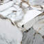 Table basse luxueuse en MDF à motif de marbre blanc