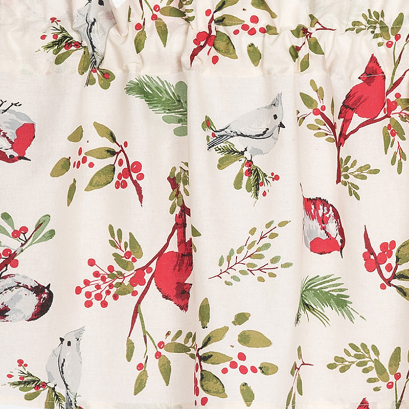 Cantonnière en coton Sprig Birds