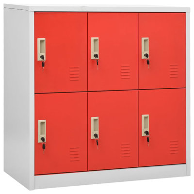 Locker Cabinet - Light Grey 35.4”X17.7”X36.4” Steel Storage Unit, Adjustable Shelves, Secure Locking Design