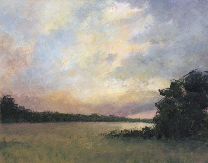 Golden Day's End Painting by Aileen Fitzgerald, 24" H x 32" W
