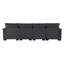 Moderne en forme de U pour le salon, 6 fauteuils en velours avec méridienne et 4 coussins lombaires, dossier rembourré inclus, coussins latéraux équipés-121117360
