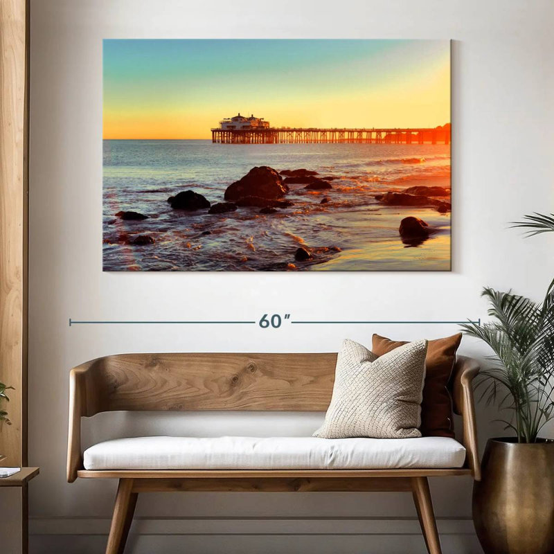 Jetée Malibu Beach II, H 34 po x l 51 po