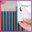 Rideaux de douche à motif géométrique bleu-brun très longs-1250267509