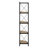 Taupe 4 Tier Bookcase For Office - Metal Frame & Functional With Black Finish