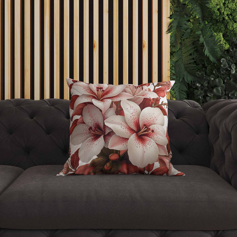 Treillis de flammes intérieur / extérieur 18 x 18, Carré 18 po, Rouge / rose