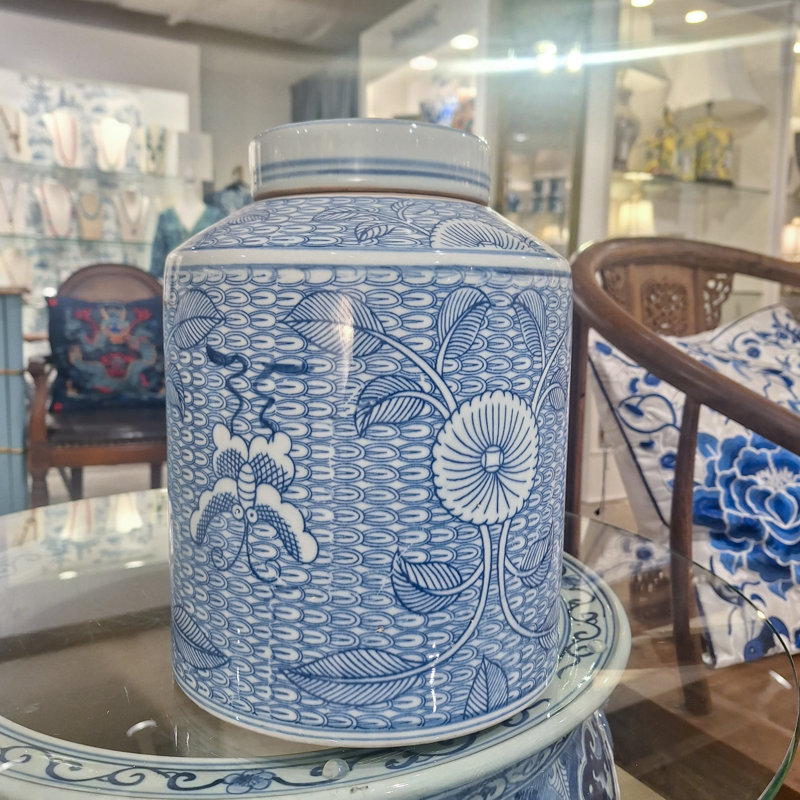 Handmade Porcelain China Ginger Jar