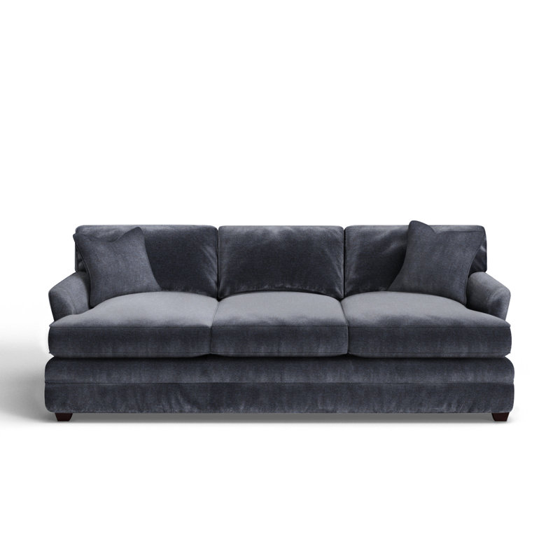 Harriss Upholstered 91'' Sofa, Nave Marine Performance Distressed Velvet