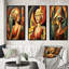 "Portrait épuré de femme art déco" - 3 pièces-695182513-695182516