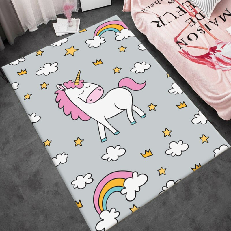 Tapis gris clair / rose / blanc en polyester fabriqué à la machine Tyann, Rectangle 2 pi 7 po x 4 pi 11 po