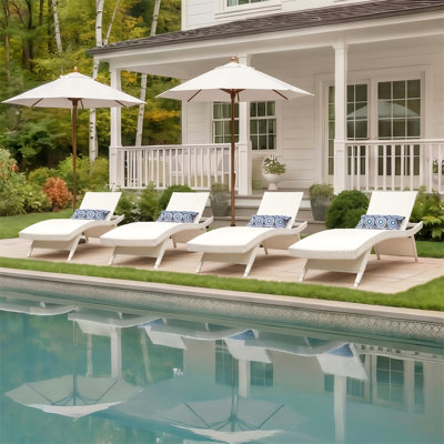 Salcombe Foldable Reclining Outdoor Chaise Lounge