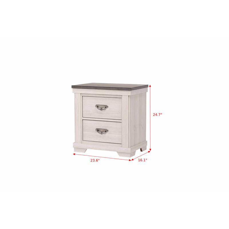 Ensemble de chambre à coucher à panneau Dareck 3-4_Melisent, Double