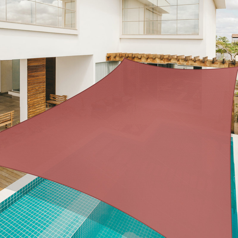 Yescom 13X7ft 97% UV Block Rectangle Sun Shade Sail Outdoor Patio Pool, Rouge, 13 ft. x 19 ft.