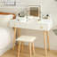 Bureau et miroir de coiffeuse doré et blanc avec DEL - 3 modes, tiroirs et armoire de rangement, pour la salle de bain de la chambre à coucher, stable, excellent maquillage éclairé or + blanc, miroir modes, armoire, organisateur des essentiels de beauté,