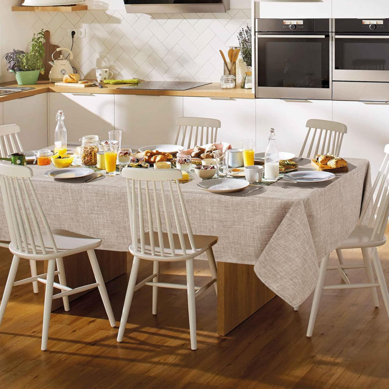 Nappe en lin synthétique pour table, tissu de lin artificiel, toile de jute naturelle