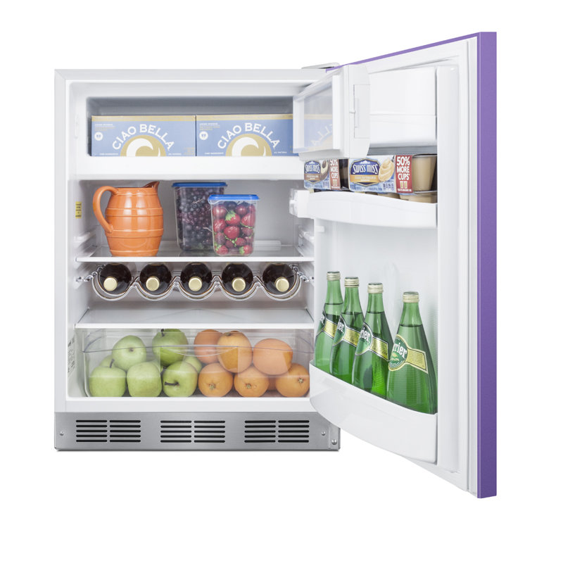 Summit Appliance 5 pi. Cu. Réfrigérateur autoportant avec congélateur, Mauve / Blanc