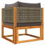  Garden Sofa Set Grey, Natural Wood