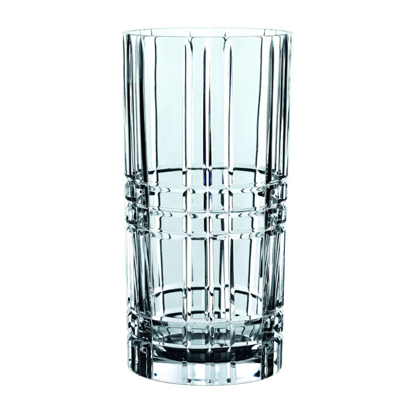 Vase de table carré en cristal transparent sans plomb 11,06 "