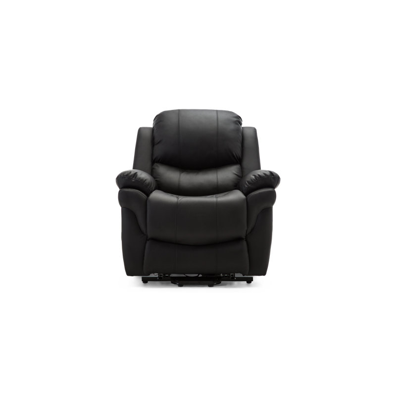 97cm Wide Lift Assist Standard Recliner, Black, Dual Motor Lift Assist