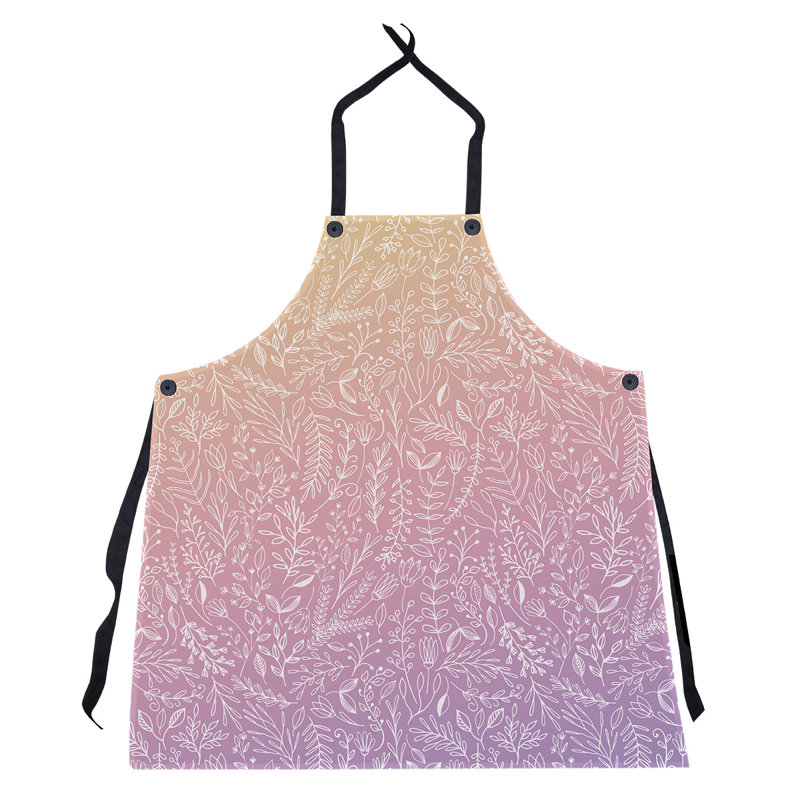 Tablier à motif floral ditsy, Dégradé coucher de soleil