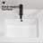 Undermount Bathroom Sink  Rectangle Porcelain Ceramic Vessel Sinks Deep Basin With Overflow Lavatory Vanity Sink Mounted Under The Counter