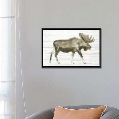 James Wiens " Dark Moose On Wood Crop " by James Wiens