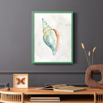 «Pastel Shell II», reproduction encadrée - bois massif