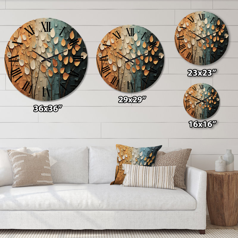 Horloge murale en bois massif, Très grand