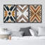«Southwest Wood Effect Geometric Abstract Vintage Western Decor», reproduction d'art sur toile encadrée 3 pièces-91875137-91875135