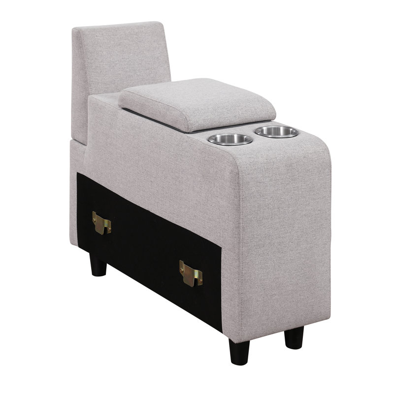 Canapé modulaire en lin avec repose-pieds et coussins Koerich