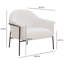 Fauteuil d'appoint en chenille crème Lua-2115771477