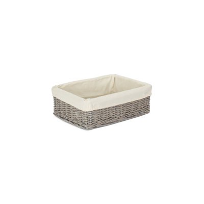 Lily Manor Storage Tray Basket with Lining