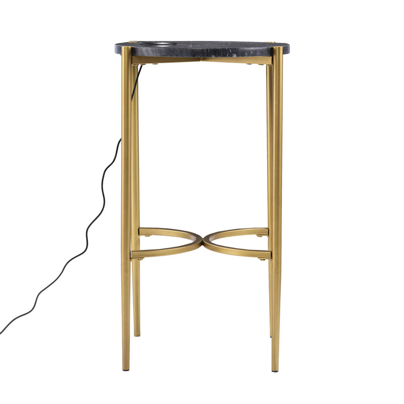 Table de bout, table d'appoint avec station de charge sans fil