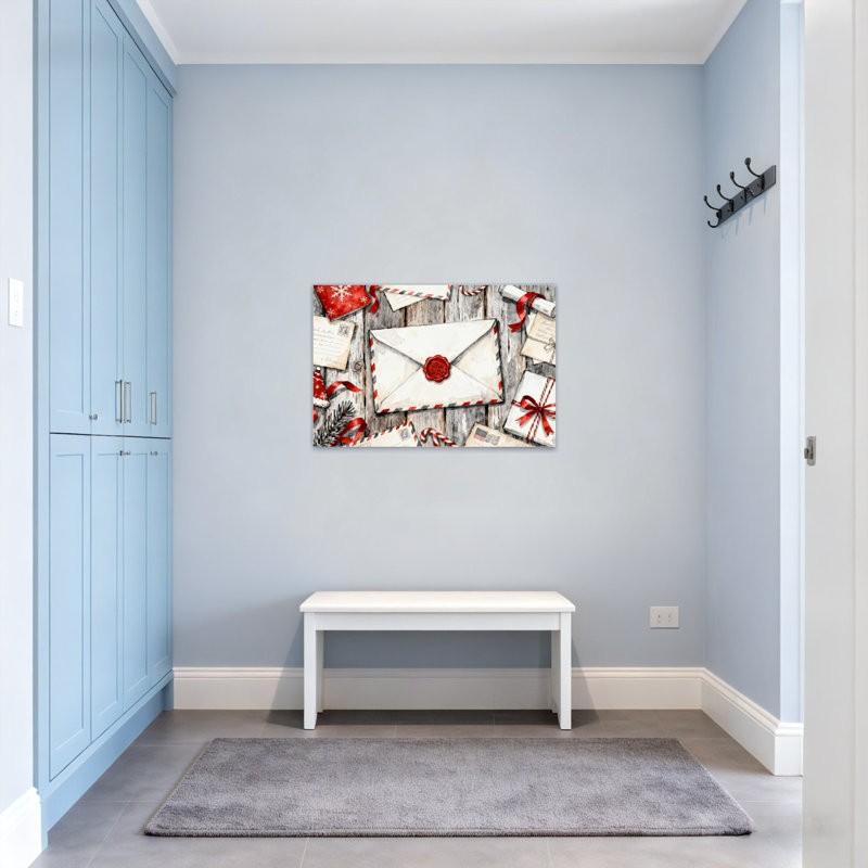 Motif d'enveloppes et de cadeaux de Noël, H 16 po x l 24 po
