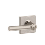 Broadway Lever with Collins Trim Bed and Bath Lock