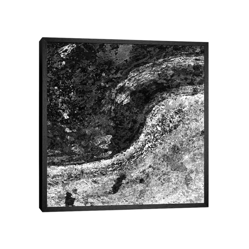 Black And White River by Kimberly Allen - Print on Canvas, Black Framed, 45.72cm H x 45.72cm W x 3.81cm D