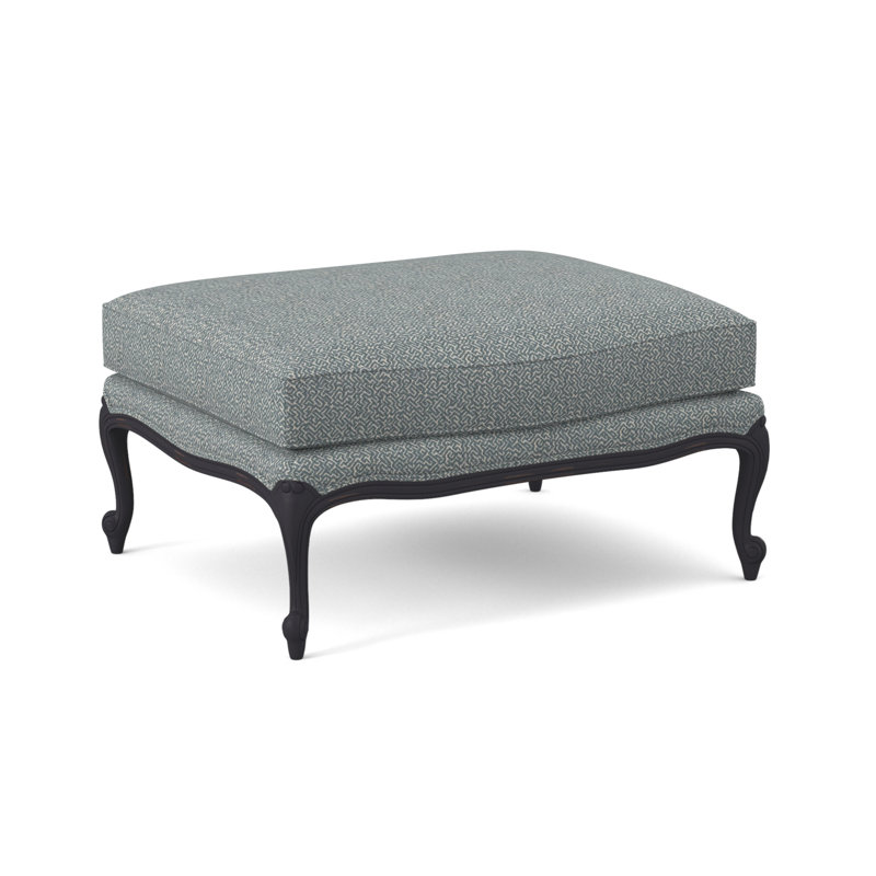 St. Helena Ottoman, Vintage Ebony, Maya Cyan