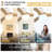 52"Smart Flush Mount 3-Blade Solid Wood Ceiling Fan With Light and Remote/App/Voice Control（White&Beige）-1293491627