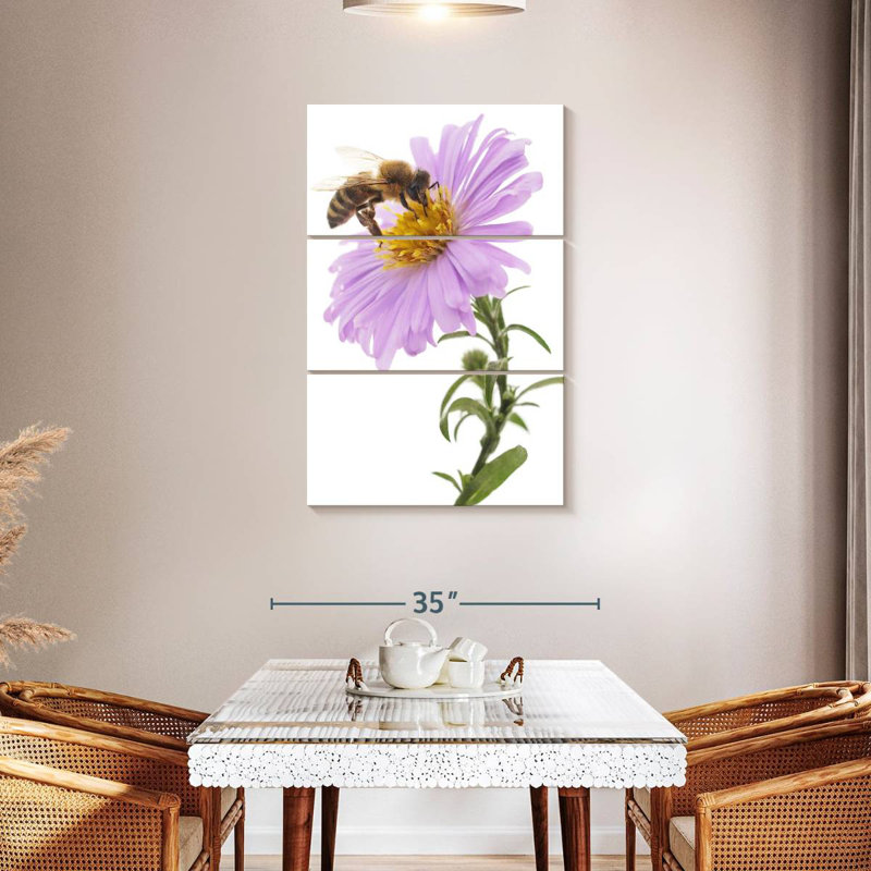 Brampt Bee On Flower, 45" H x 28" W