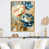 Toile avec cadre flottant or